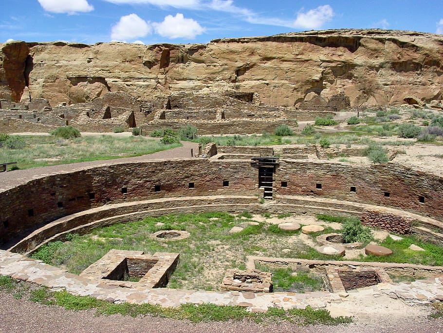 chaco canyon, new mexico, mountains, ruins, destinations, architecture