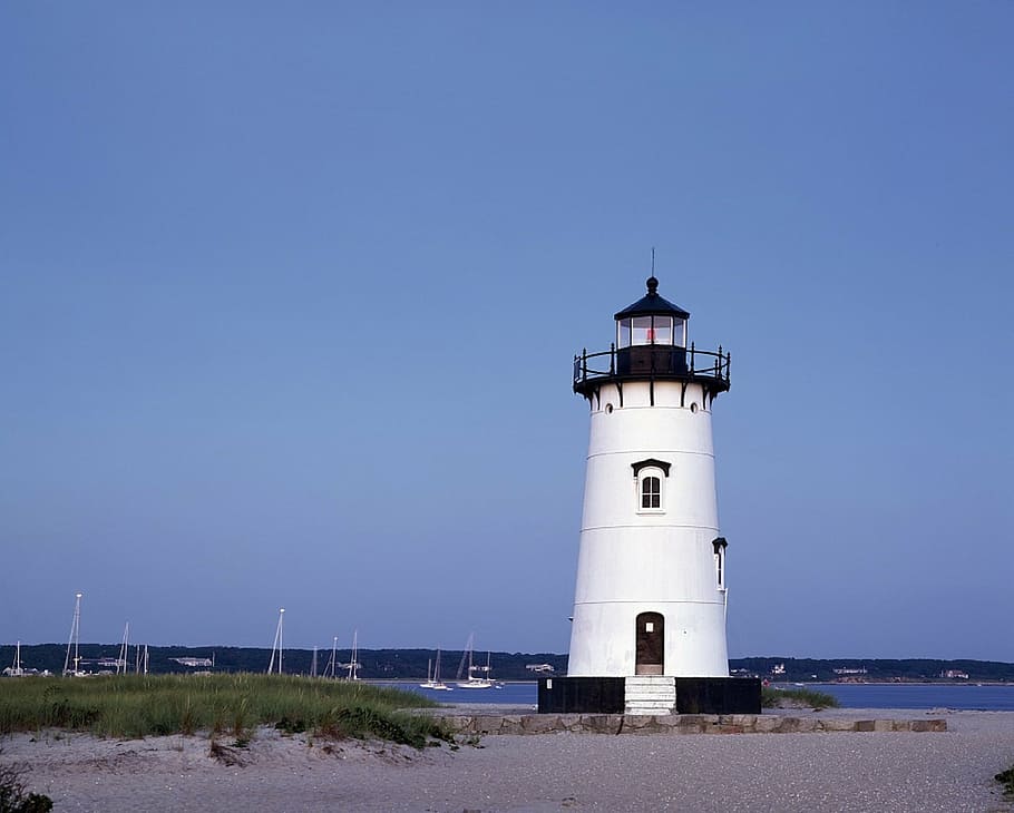 lighthouse, ocean, sea, coast, warning, navigation, beacon HD wallpaper