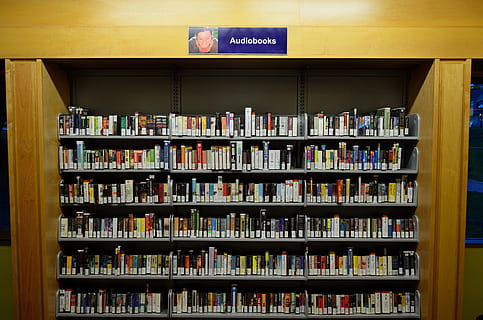pile of books on shelf, reading, audio books, e book, e reader HD wallpaper