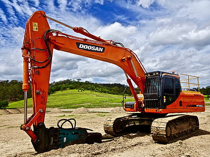 Machinery, Digger, Excavator, construction, equipment, earthmover HD wallpaper