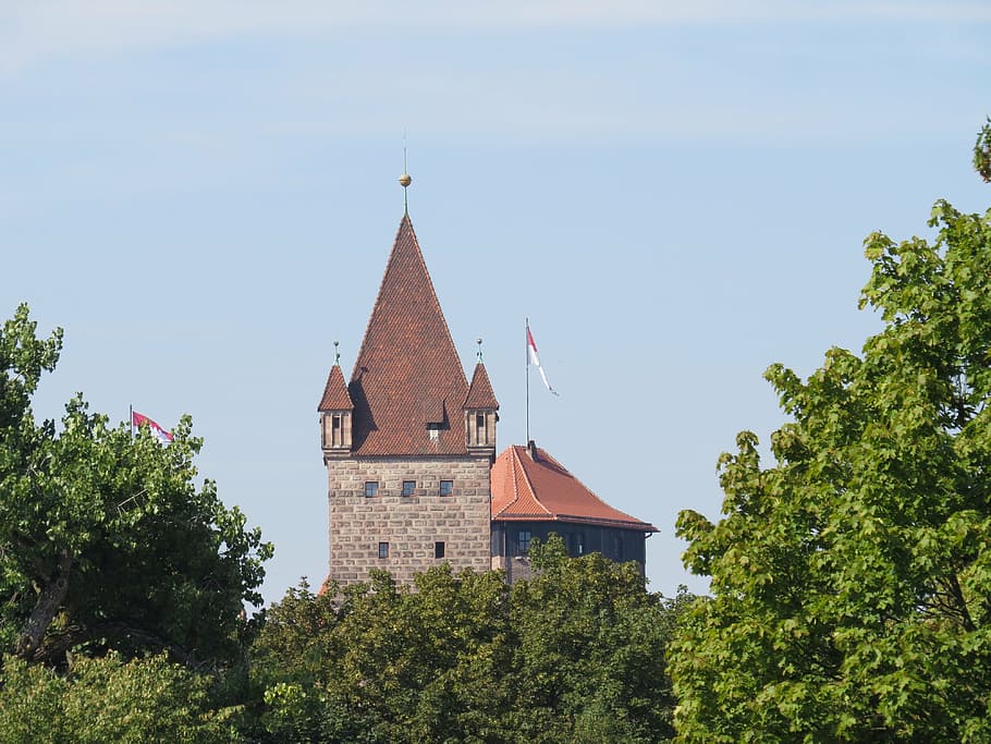 castle, tower, middle ages, nuremberg, square tower, built structure HD wallpaper
