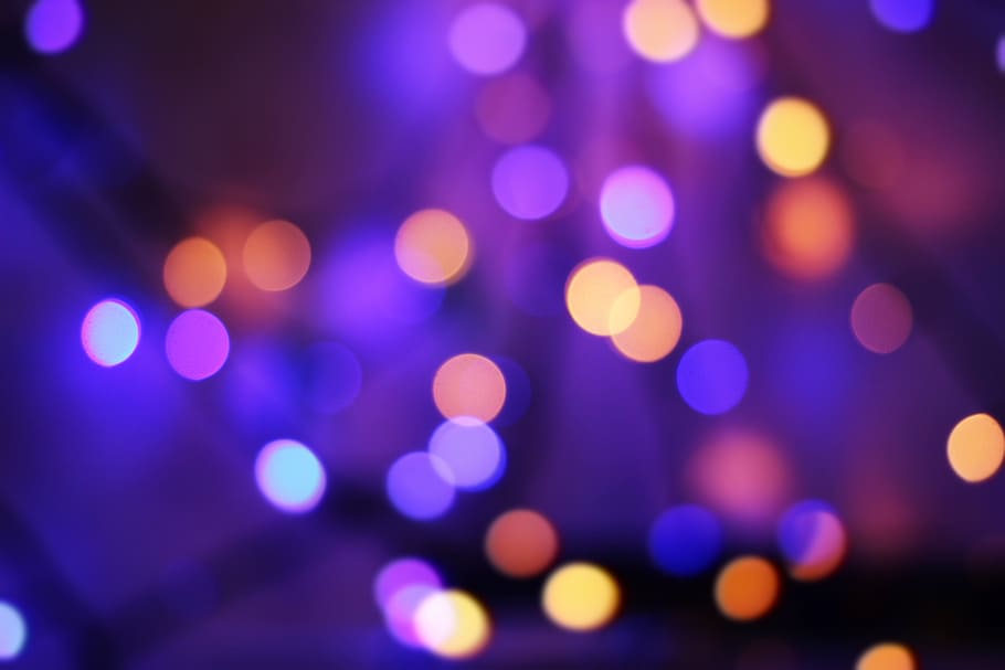 photo of assorted-color of bokeh lights, violet, defocused HD wallpaper