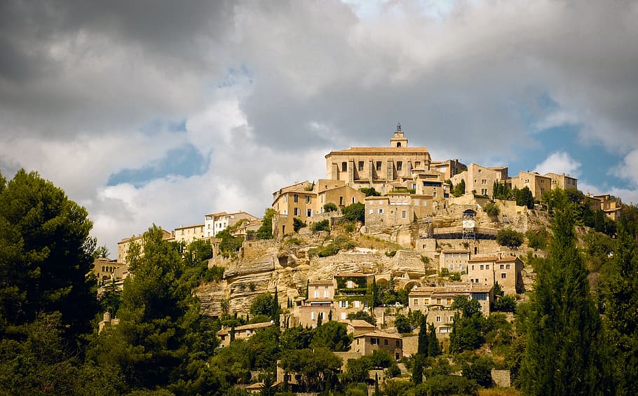 gordes, vaucluse, luberon, provence, the most beautiful villages in france, HD wallpaper