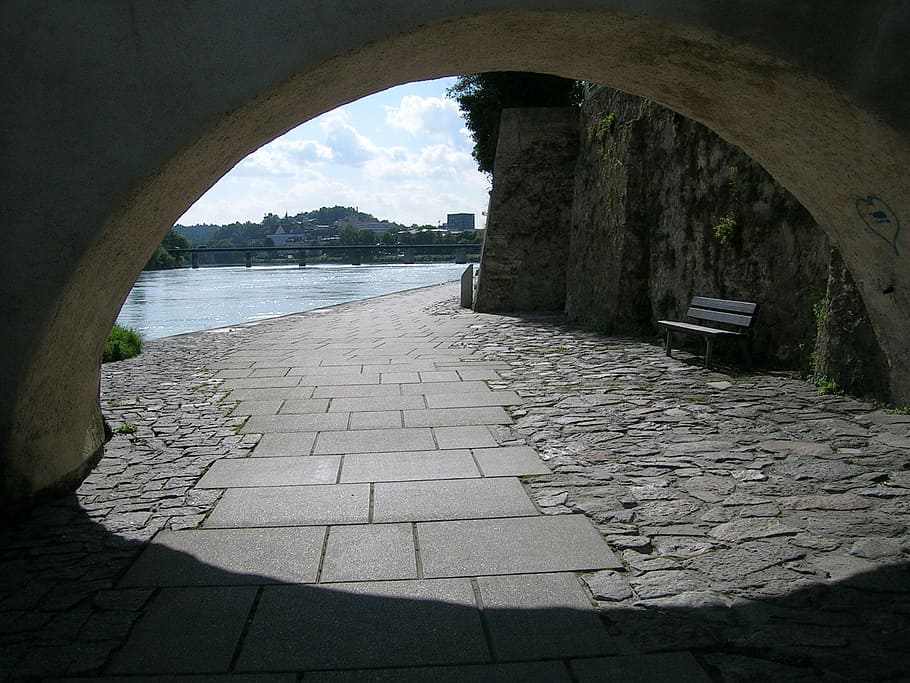 arch, stone arch, danube, architecture, built structure, water HD wallpaper