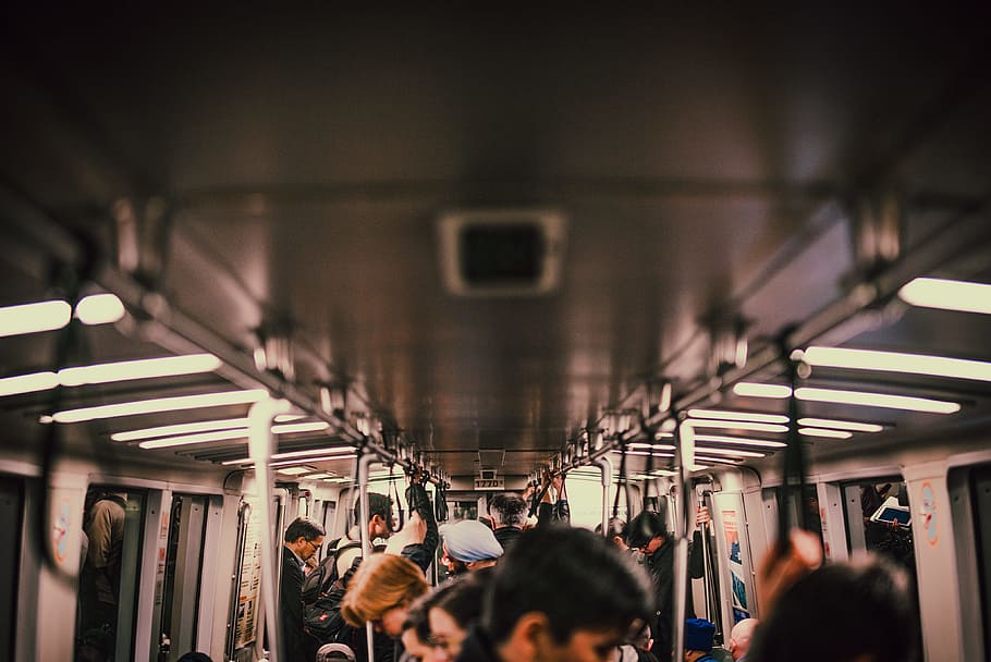 photo of people in train, people inside train, Commute, subway HD wallpaper