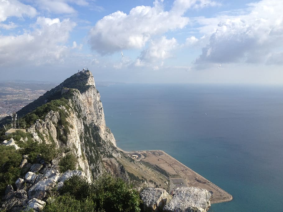 gibraltar, rock, travel, europe, tourism, spain, peninsula, HD wallpaper