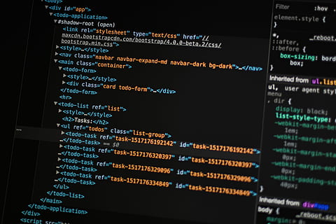 turned on monitor displaying programming language, programming script screengrab HD wallpaper