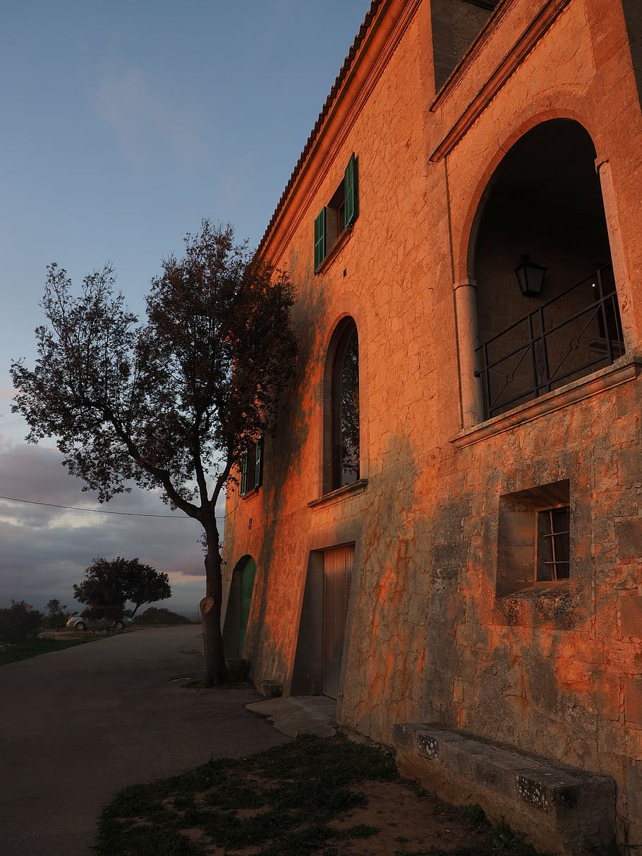 monastery cura, algaida, courtyard, hof, building, architecture HD wallpaper