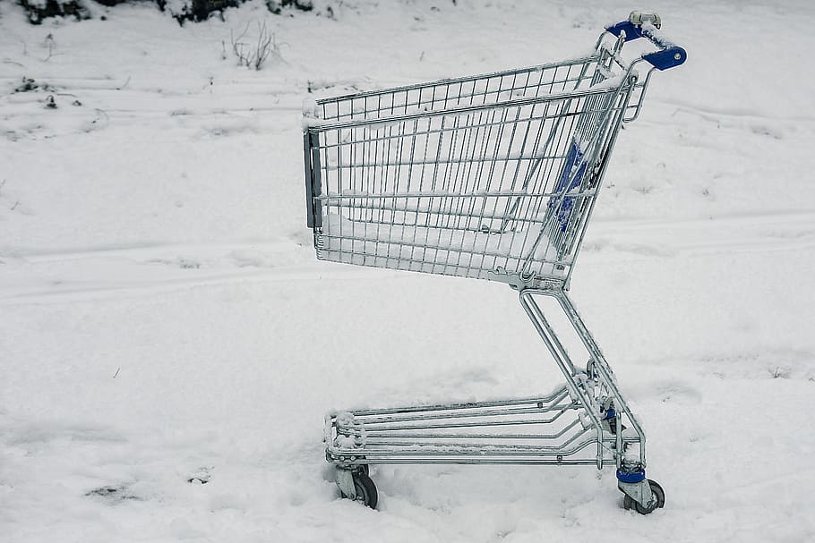 cold, snow, landscape, weather, cart, empty, frost, frosty, frozen HD wallpaper