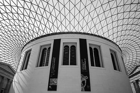 This image was taken inside the Great Court at the British Museum in London. Image captured with a Canon 6D DSLR HD wallpaper
