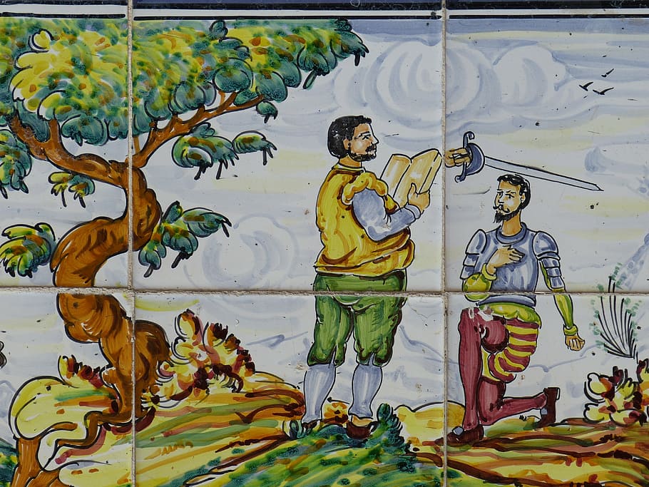 tile, ceramic, pottery, spain, castile, la mancha, image, azuleijo HD wallpaper