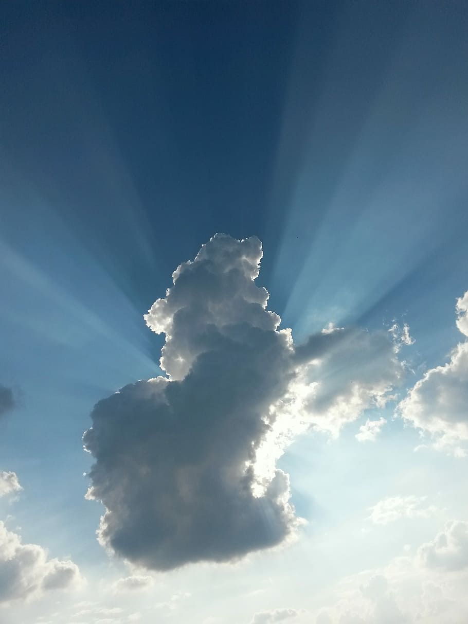 Clouds, Sky, Blue, Form, clouds form, cumulus clouds, white HD wallpaper