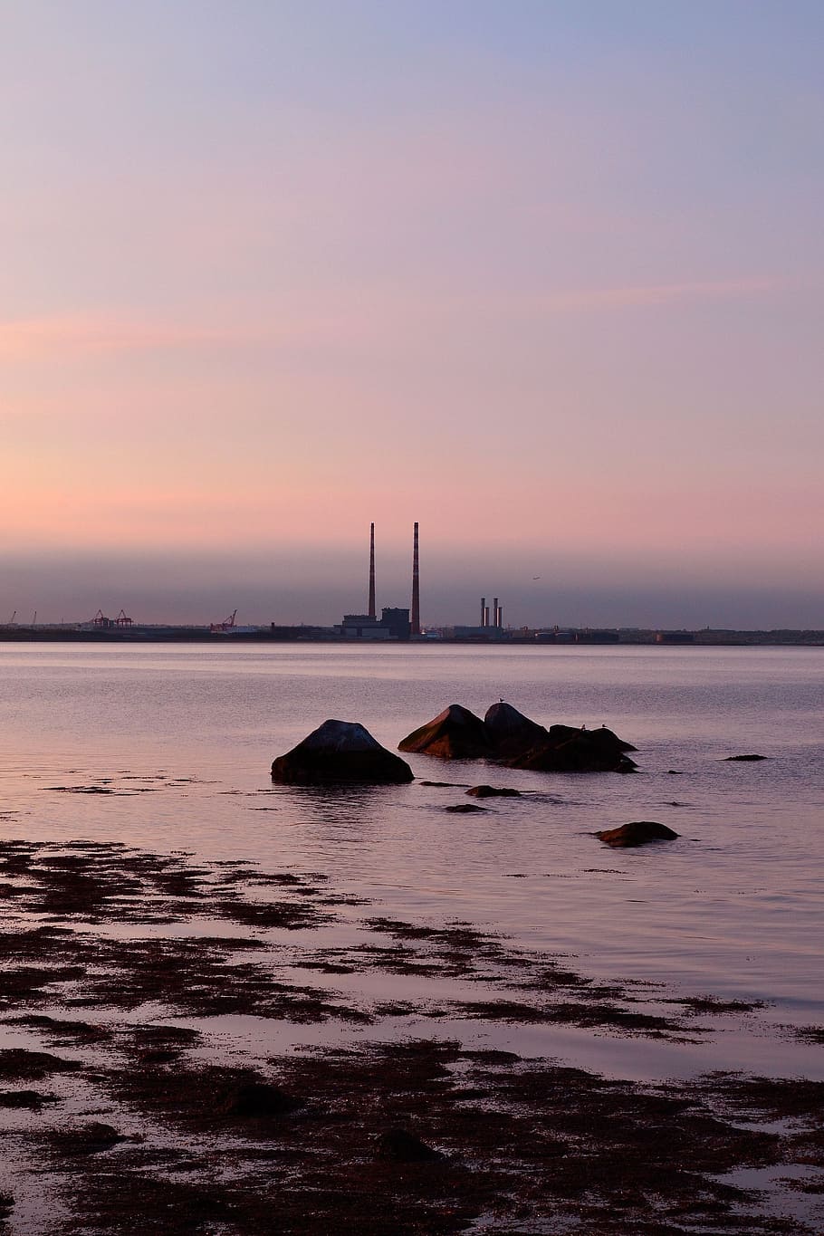 Evening, Sunset, Dublin Bay, Soft Light, dusk, evening sky HD wallpaper