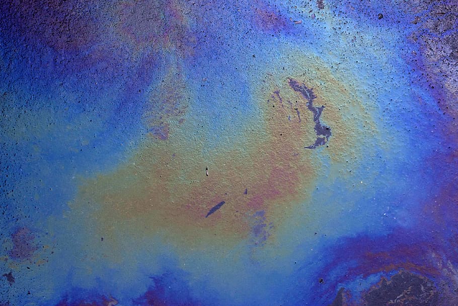 Texture, Oil, Water, Water, Blue, Colorful, full frame, backgrounds HD wallpaper