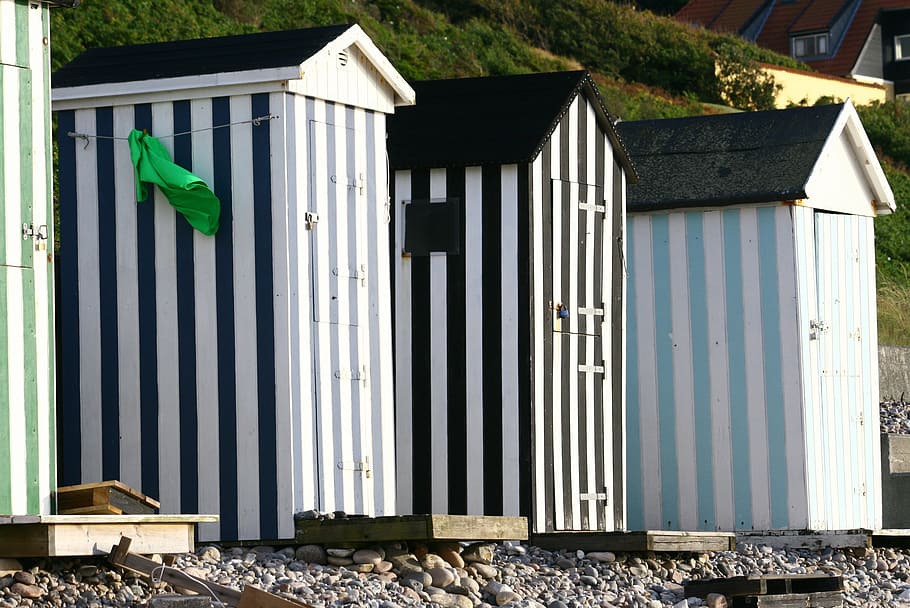 beach hut, summer, journey, sea, holiday, vacations, building exterior HD wallpaper
