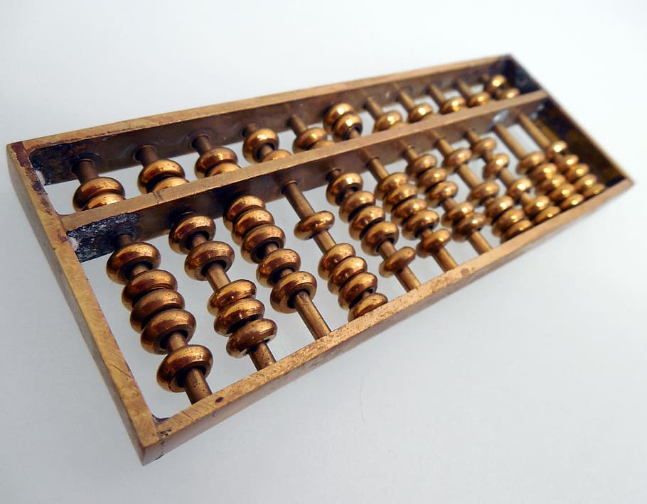 gold abacus, count, mathematics, computational aids, calculating machine HD wallpaper