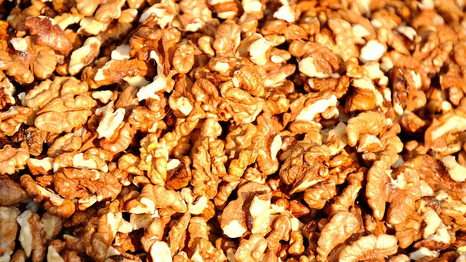fried fig, seeds, walnut, food, close-up, food and drink, full frame HD wallpaper