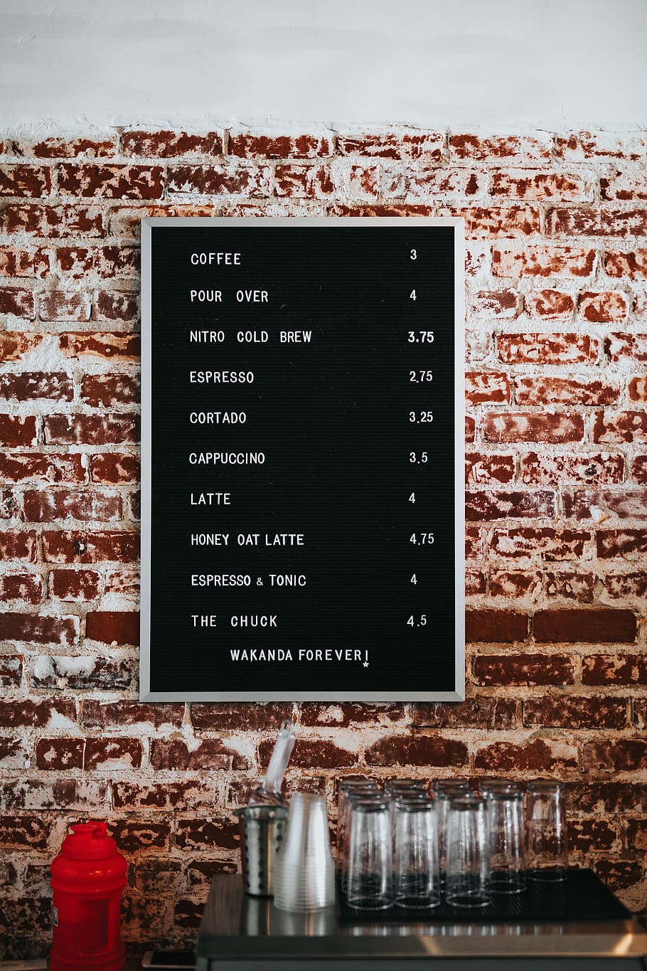 black and white menu board, gray framed black coffee flavor menu board, HD wallpaper