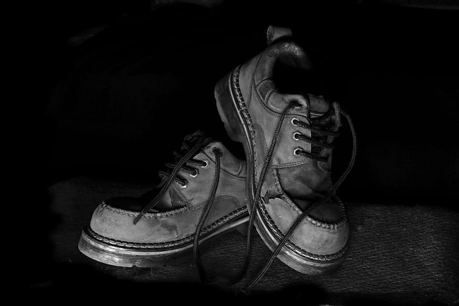 light paint, leather boot, shoe, shoes, footwear, indoors, pair HD wallpaper