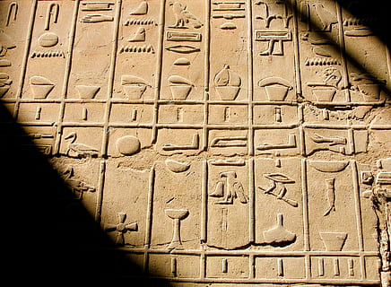 brown concrete Egyptian Hieroglyphics, hieroglyphs, old, stone HD wallpaper