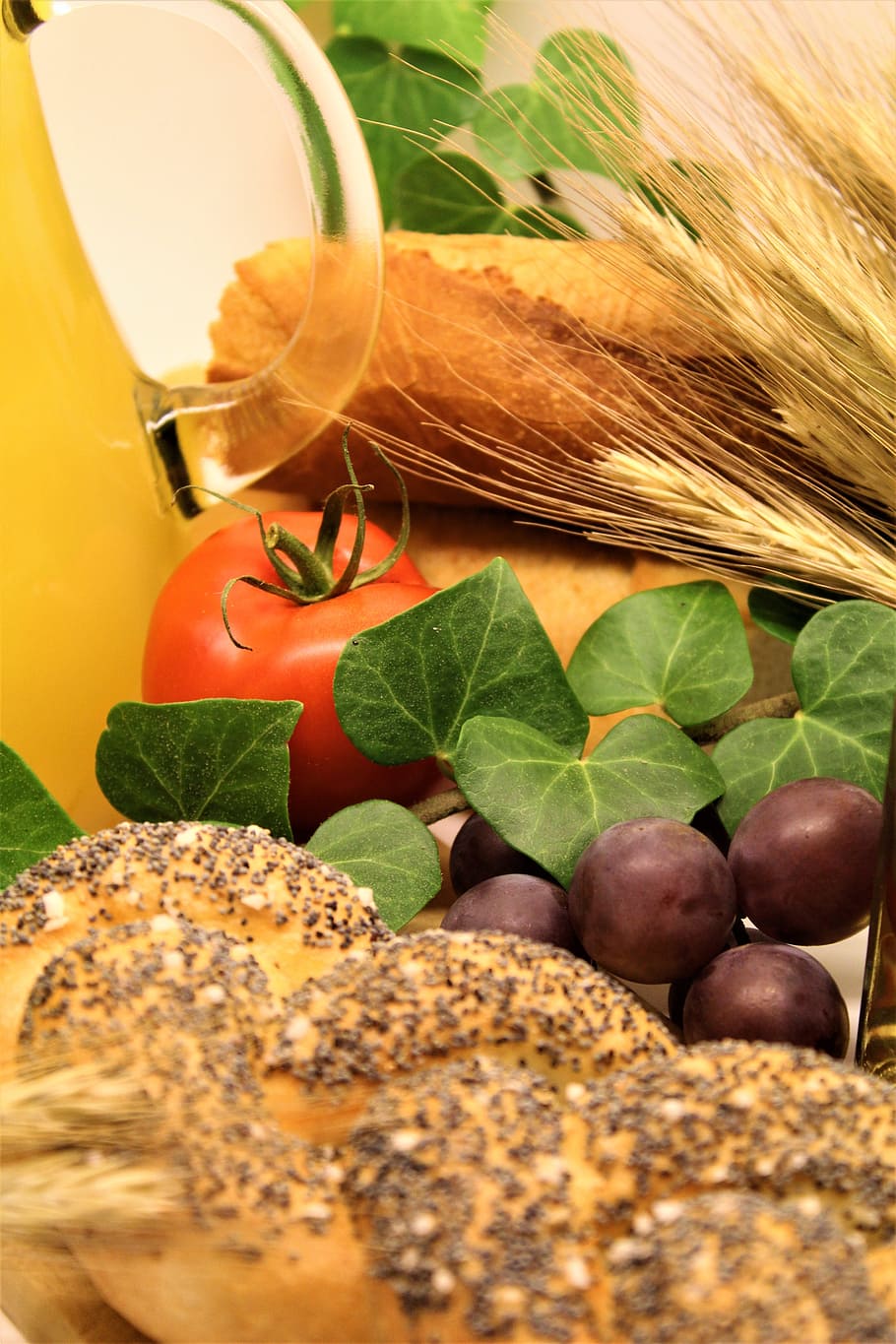 breakfast, wheat, barley, oats, juice, orange juice, crust HD wallpaper