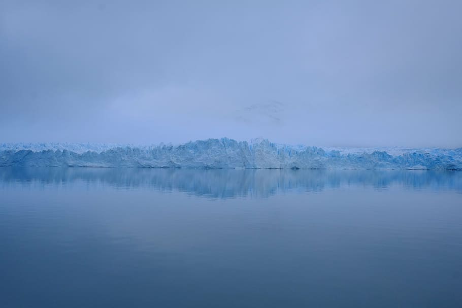 body of water with glacier at distance, ice edge, shelf, barrier HD wallpaper