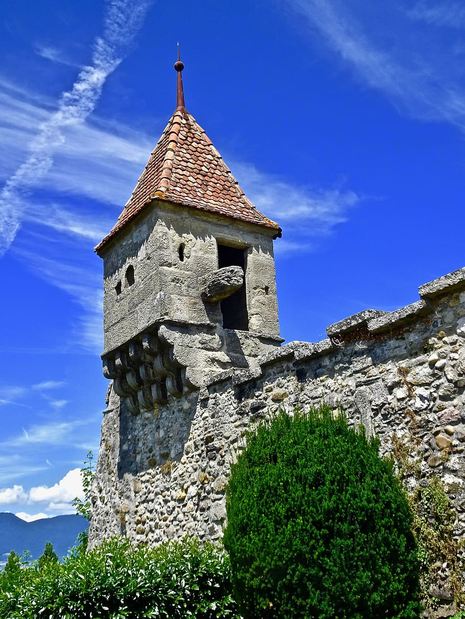 embattlement, tower, stone, architecture, sky, old, gothic HD wallpaper