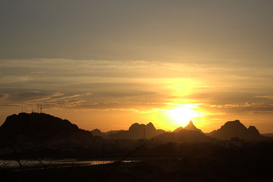 sunset, quixada, ceará, sky, scenics - nature, beauty in nature HD wallpaper