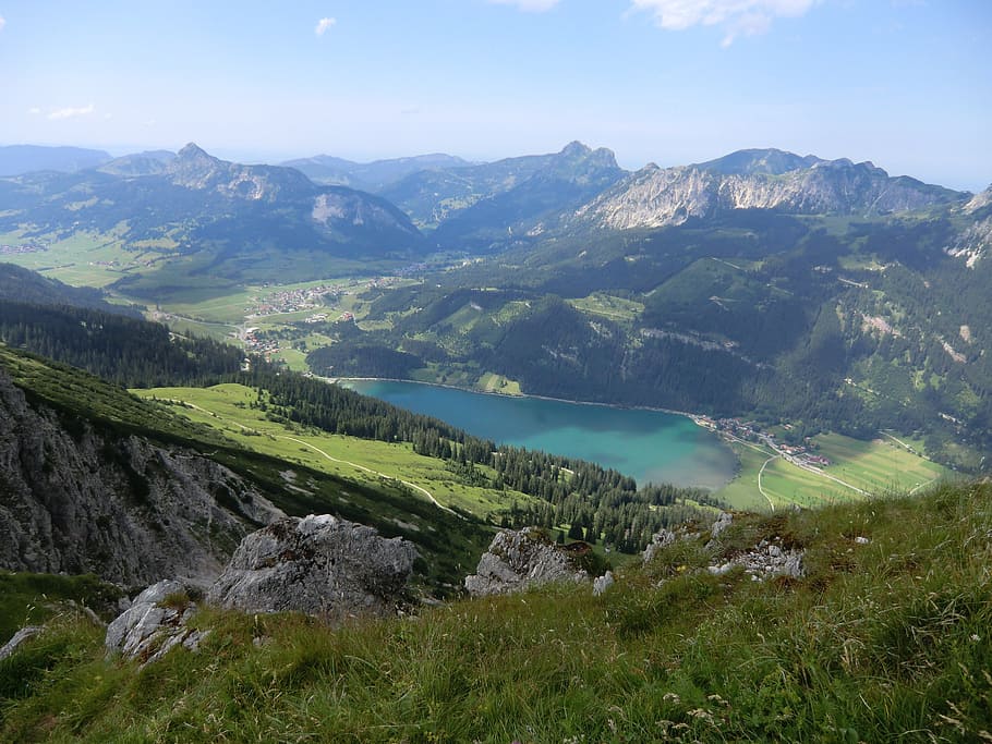 krinnenspitze, mountain, view, beauty in nature, scenics - nature HD wallpaper