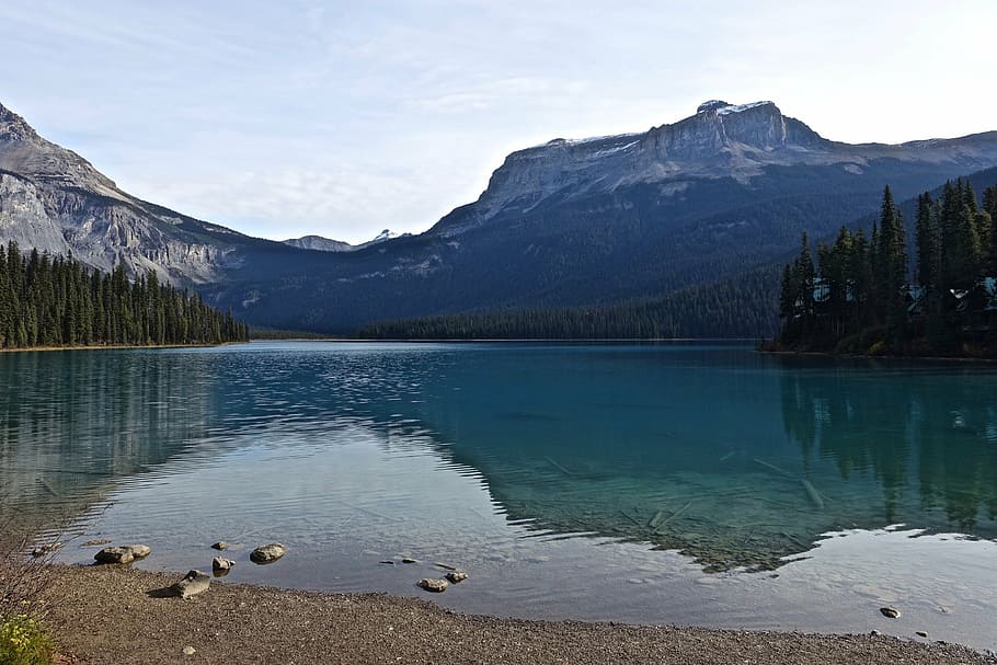 lake, reflection, mountains, landscape, scenic, peaceful, wilderness HD wallpaper