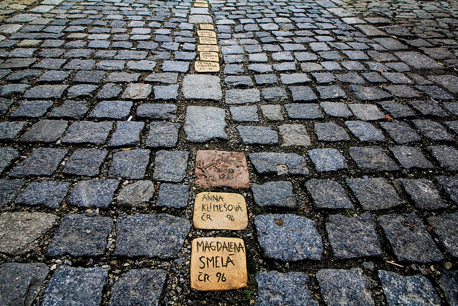 sidewalk, cobble, stone, brick, old, pattern, boulevard, path