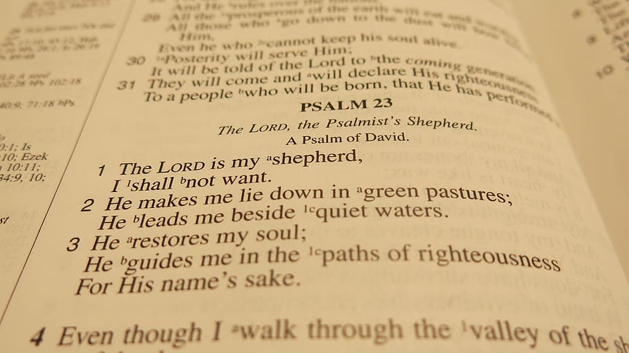 Psalms 234 KJV Mobile Phone Wallpaper  Yea though I walk through the  valley of the