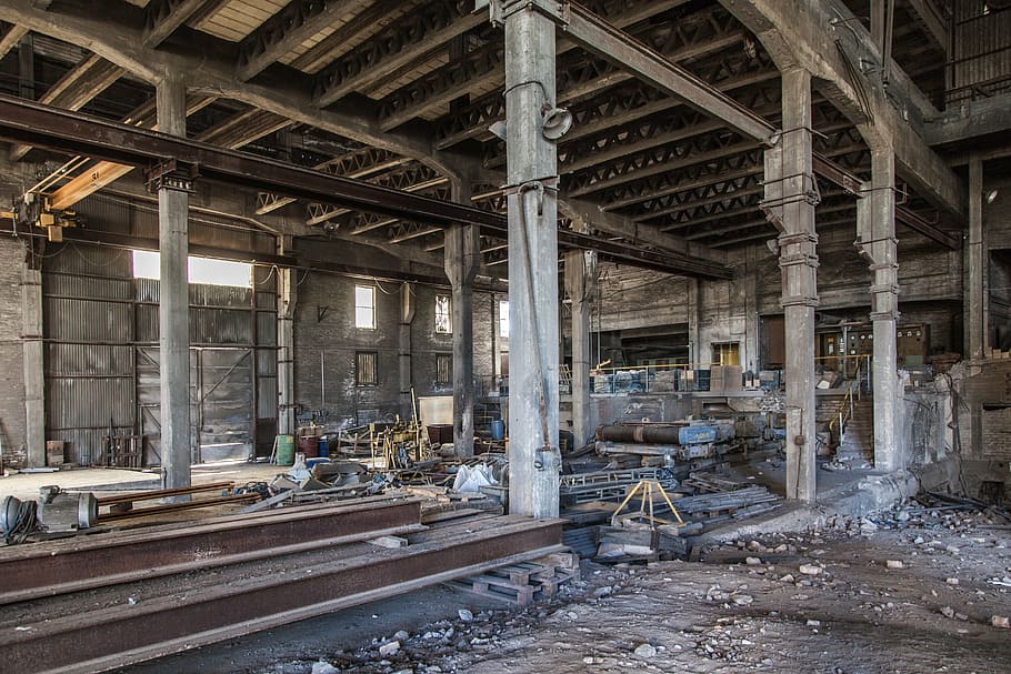 abandoned factory, empty, decay, ruin, building, broken, old HD wallpaper
