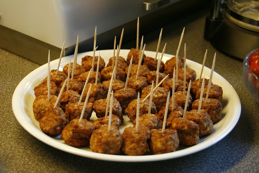 meat, minced meat, meat kane, hack fishball, meatballs, snack HD wallpaper
