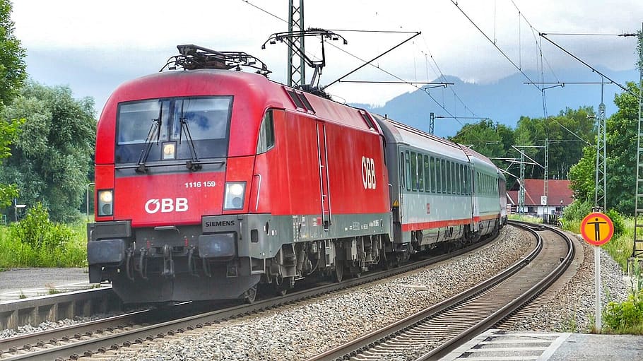 train, transport system, railway, railroad track, mode of transportation HD wallpaper