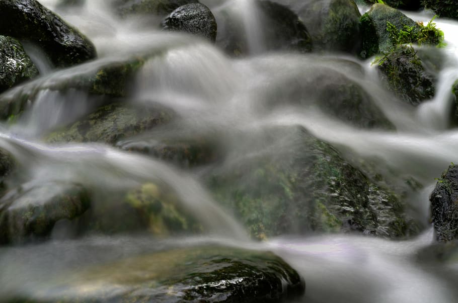 Waterfall, Nature, Cascade, Natural, river, scenic, wet, flow HD wallpaper