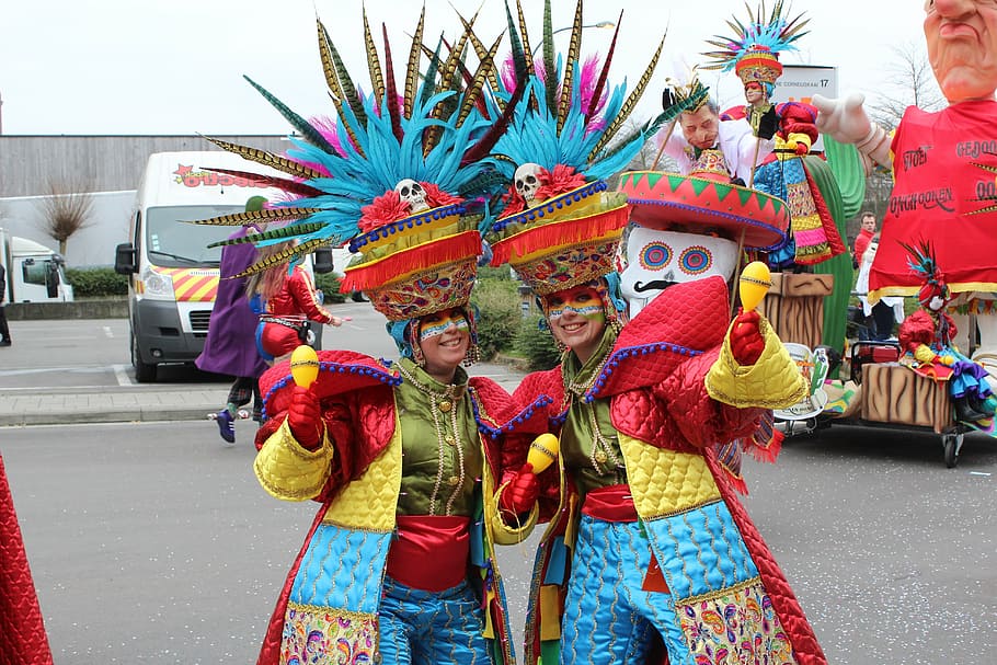 aalst, mask, costume, group, parade, carnival, traditional clothing HD wallpaper