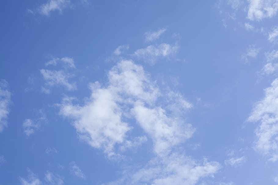 sky, cloud, clouds, blue, white, landscape, white clouds, composition HD wallpaper