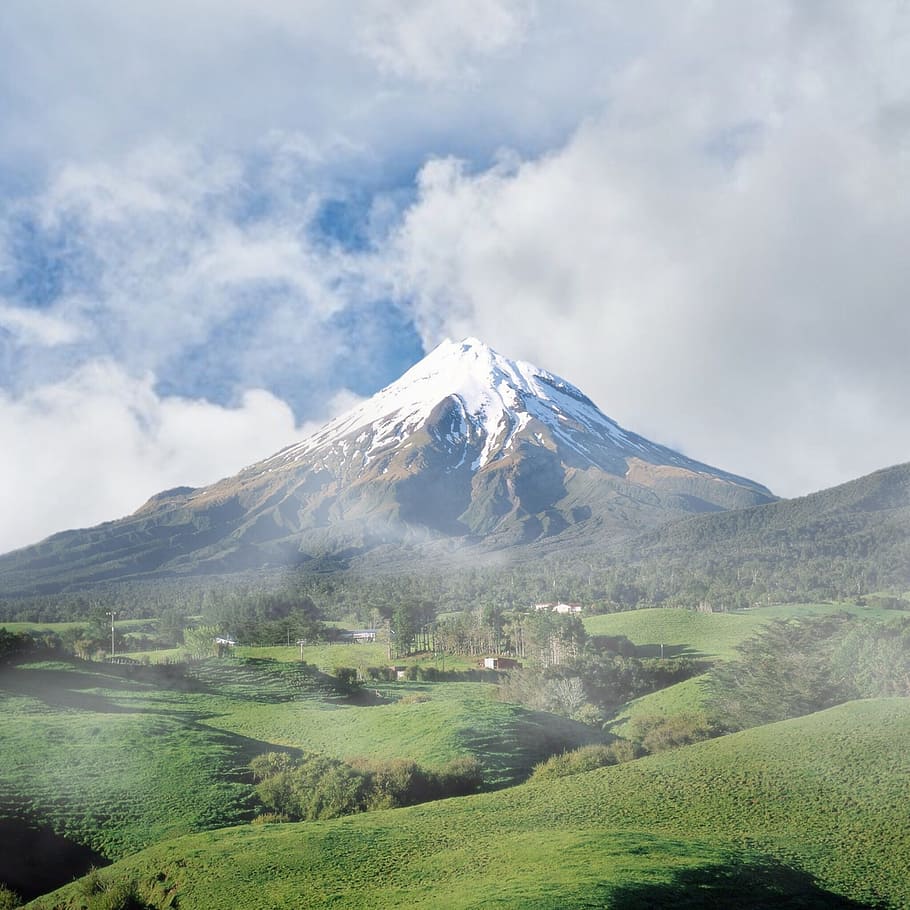 mountain, meadow, sky, landscape, scenics - nature, environment HD wallpaper