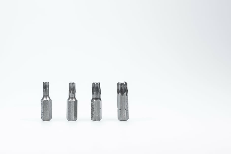 bits, cross, torx, tool, essay, craft, iron, metal, studio shot HD wallpaper