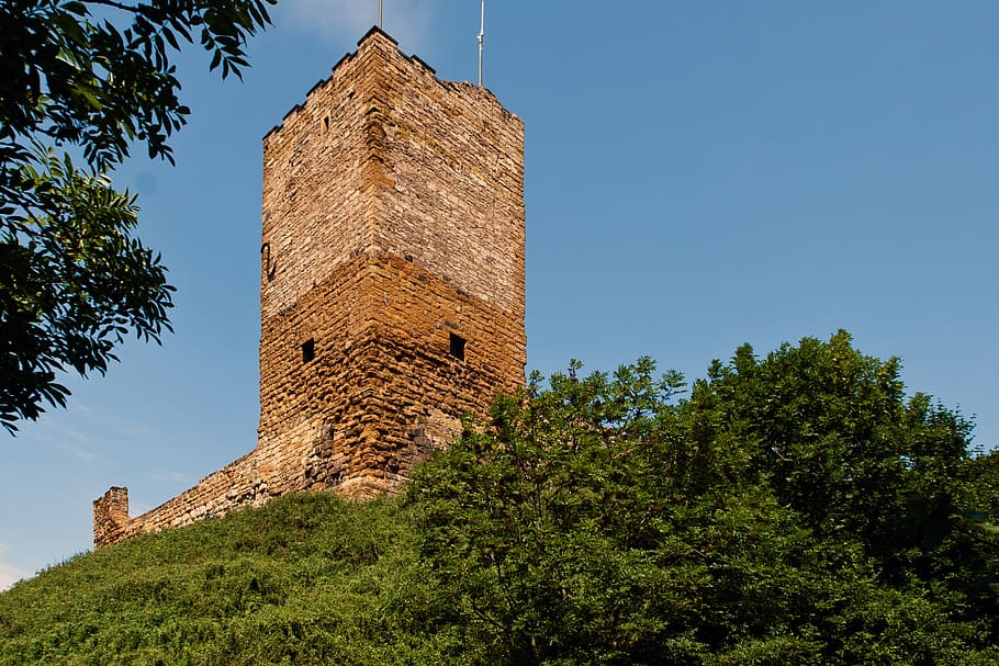 castle, thuringia germany, thuringian forest, castle ruins HD wallpaper