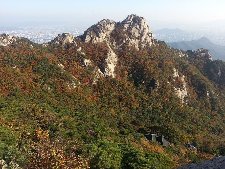 gaeulsan, sky, rock, mountain, scenics - nature, plant, tree HD wallpaper