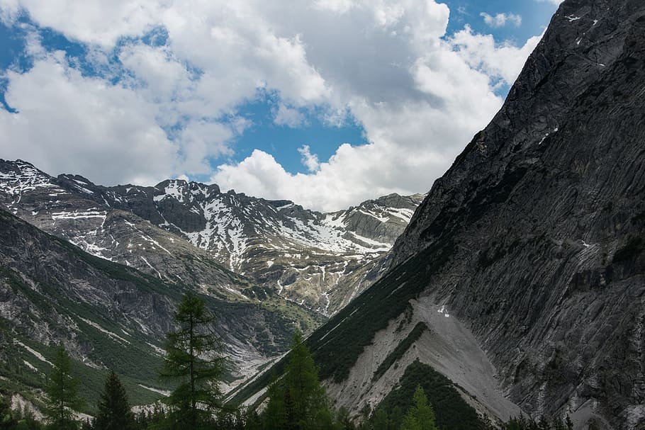 mountains, rocks, alps, inhospitable, cloud - sky, beauty in nature HD wallpaper