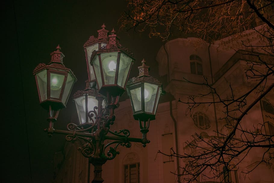 night, lamp, light, public lighting, lantern, lighting equipment HD wallpaper