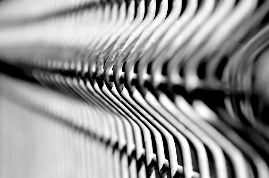 fence, metal, curved, line, structure, material, sample, background HD wallpaper