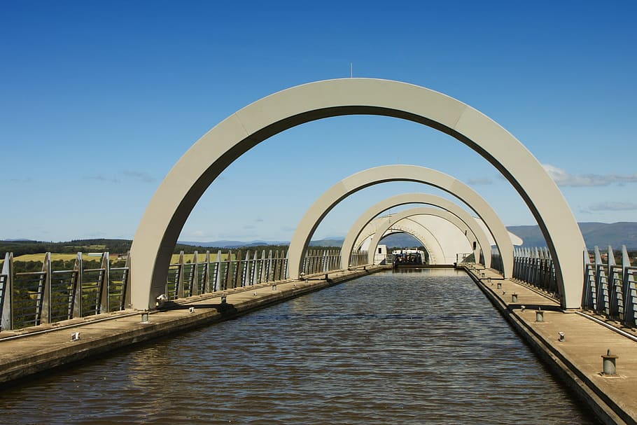 falkirk, wheel, scotland, uk, engineering, lift, canal, scottish HD wallpaper