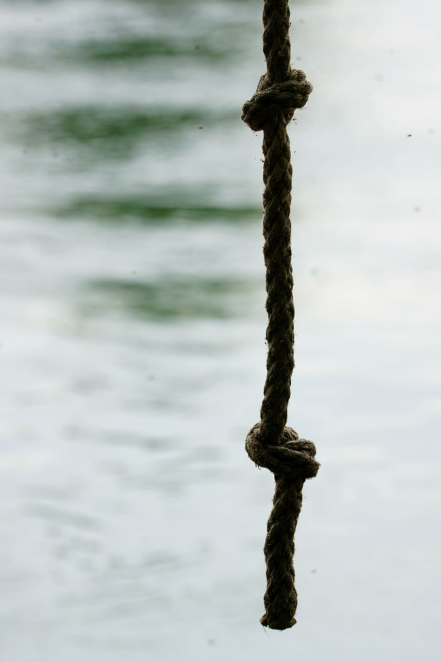 rope, dew, knot, hanging, water, no people, strength, day, metal HD wallpaper
