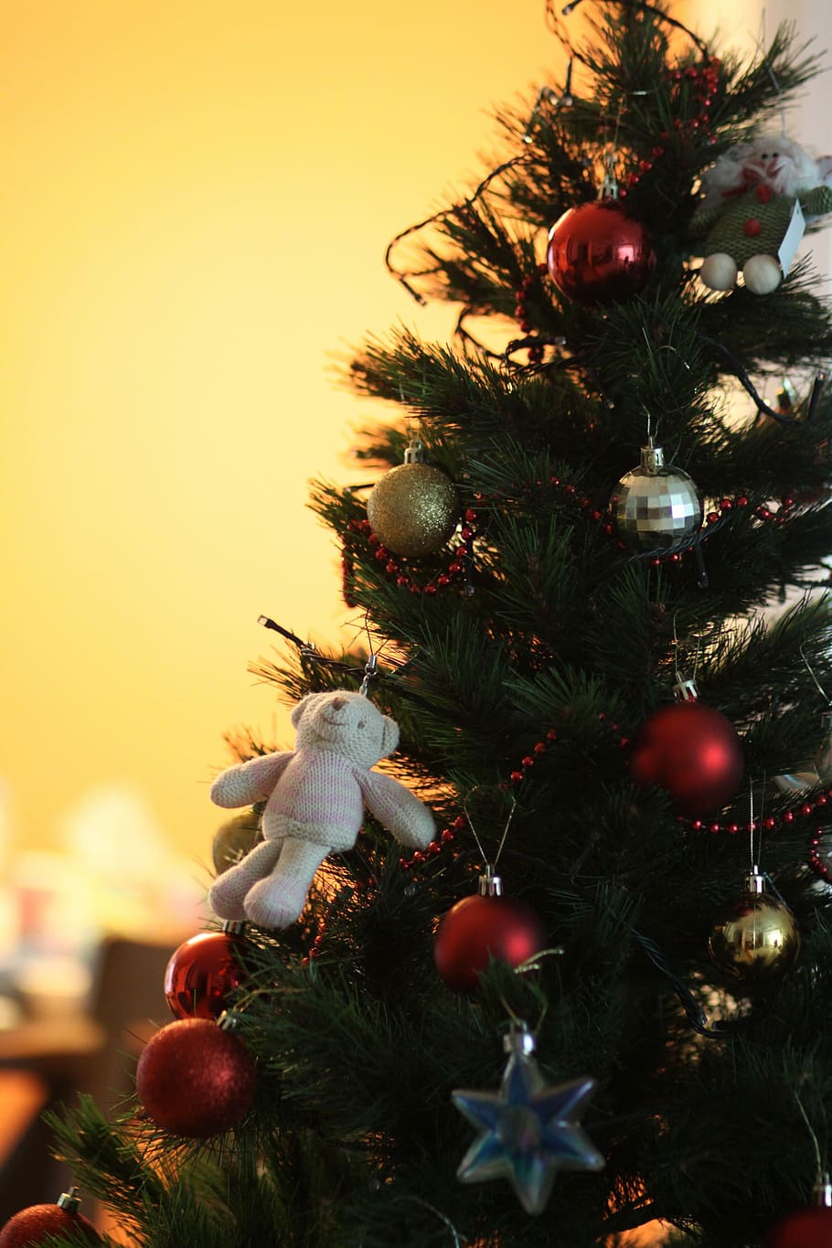 Christmas, Tree, Bear, christmas tree, christmas decoration HD wallpaper