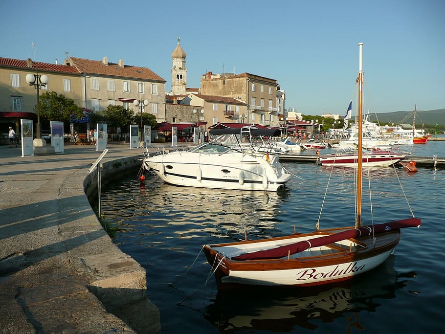 croatia, neck, summer, nautical Vessel, harbor, europe, sea HD wallpaper