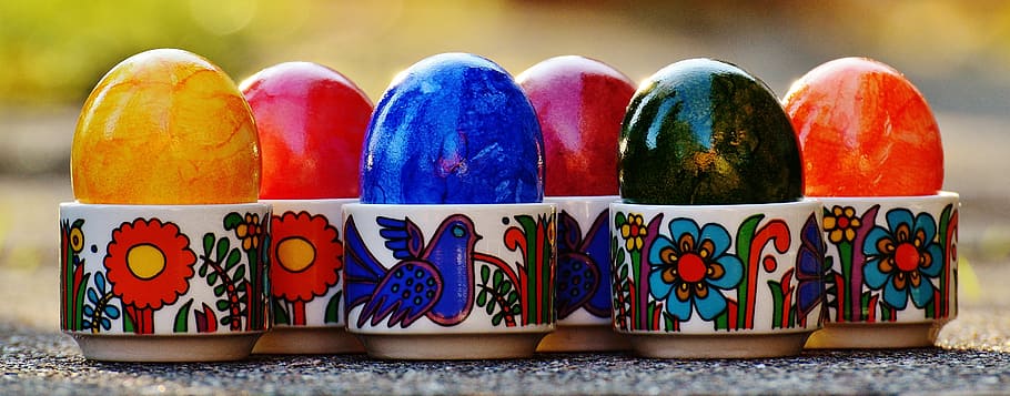 easter, easter eggs, colorful, happy easter, colored, multi Colored HD wallpaper